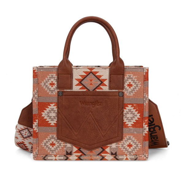 WRANGLER AZTEC PATTERN TAN PRINT - LADIES PURSES  - WG2209-8120SLBR