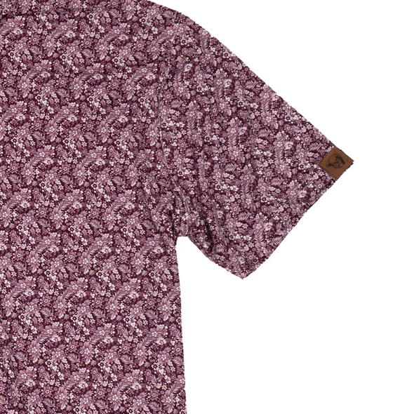 LAZY J RANCH WEAR FLORAL PURPLE PRINT - MENS POLO  - LJ-2564