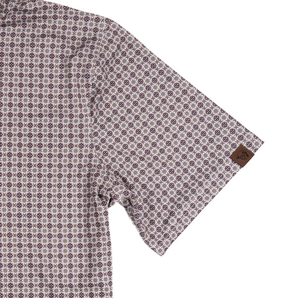 LAZY J RANCH WEAR PURPLE PERFORMANCE PRINT - MENS POLO  - LJ-2558