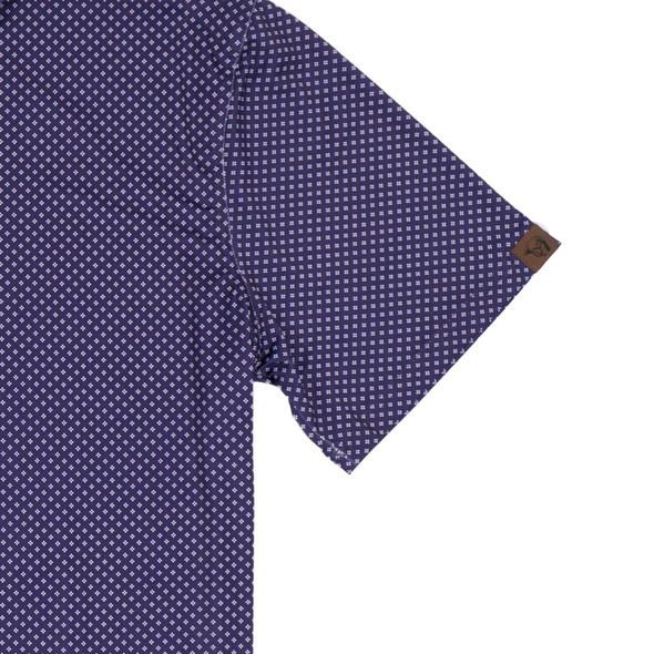 LAZY J RANCH WEAR PURPLE DIAMOND PRINT - MENS POLO  - LJ-2566