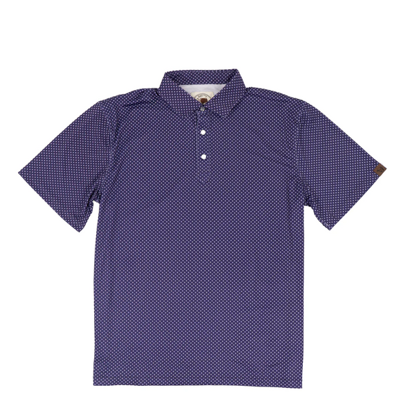LAZY J RANCH WEAR PURPLE DIAMOND PRINT - MENS POLO  - LJ-2566