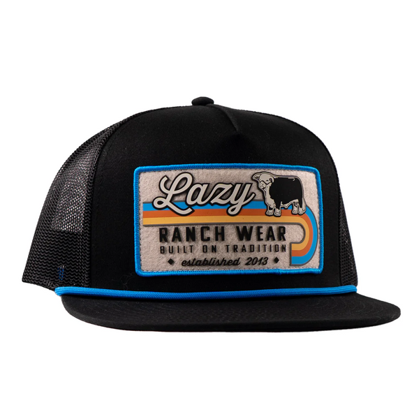 LAZY J RANCH WEAR BLACK VAN HORN CLASSIC ROPE - HATS CAP  - BLKBLK4-VH-BLU