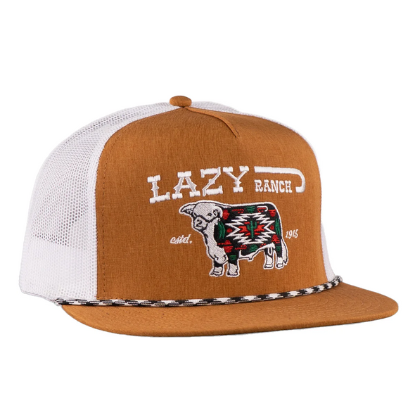 LAZY J RANCH WEAR BROWN & WHITE ALPINE - HATS CAP  - BRWWHT-ALP-RG
