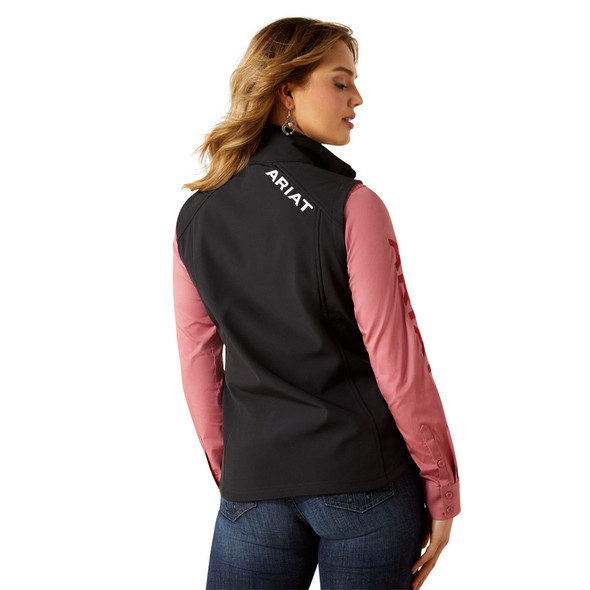 ARIAT LOGO SOFTSHELL BLACK - LADIES VESTS  - 10062786