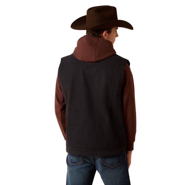 ARIAT CANVAS RANCHER BLACK VEST - MEN VESTS  - 10062436