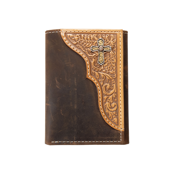 NOCONA TRIFOLD EMBOSSED SCROLL CROSS - ACCESSORIES WALLET  - N500050244