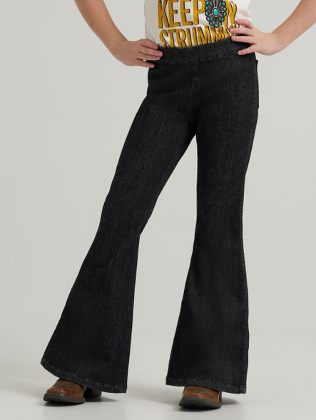 WRANGLER LAINEY WILSON WASHED BLACK - KIDS GIRLS JEANS - 112371979
