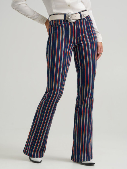 WRANGLER LAINEY WILSON STRIPED FLARE - LADIES JEANS  - 112372320