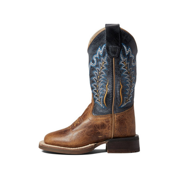 OLD WEST NAVY LEATHER  SQ TOE TODDLER - BOOT KIDS BOYS - BSI1960