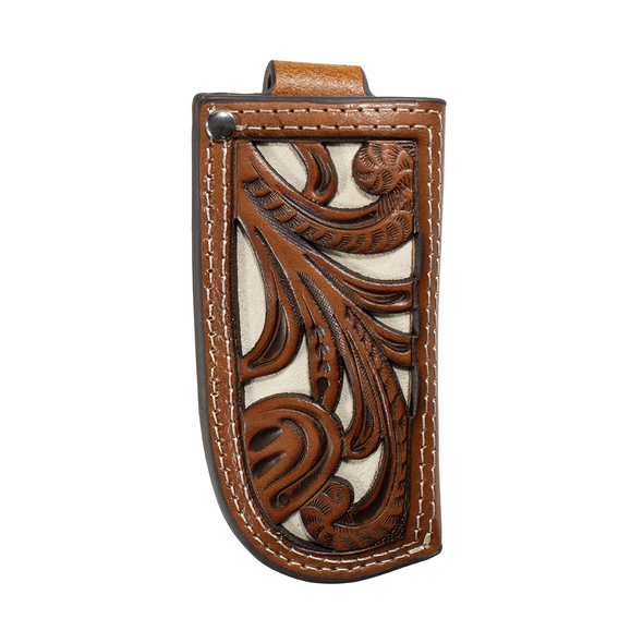NOCONA KNIFE SHEATH SCROLL BROWN - ACC KNIVE SHEATH  - 1807402