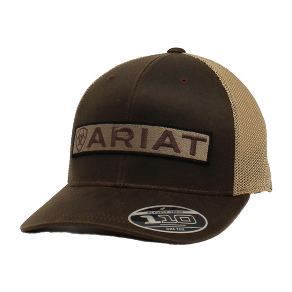 ARIAT SHIELD LONG LOGO PATCH BROWN - HATS CAP  - A300014302