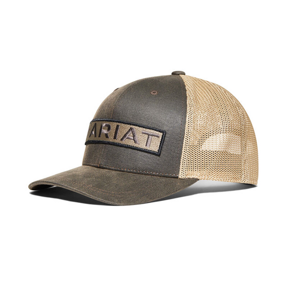 ARIAT SHIELD LONG LOGO PATCH BROWN - HATS CAP  - A300014302