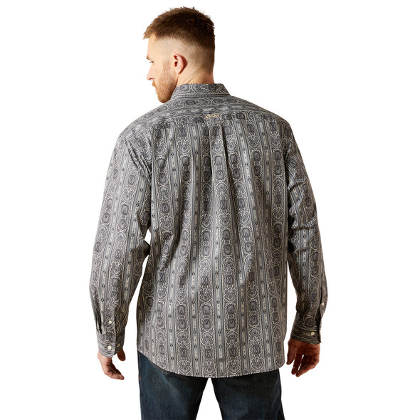 ARIAT TATUM CLASSIC FIT GREY PRINT - MENS SHIRT  - 10065852