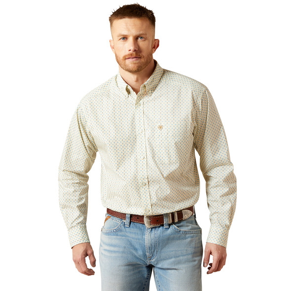 ARIAT TIMBER CREAM CLASSIC FIT PRINT - MENS SHIRT  - 10065770
