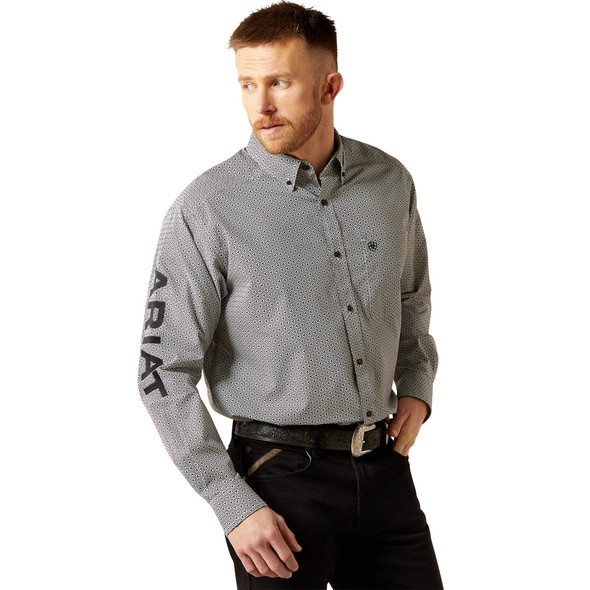 ARIAT TEAM PABLO CLASSIC WHITE/BLACK - MENS SHIRT  - 10065815
