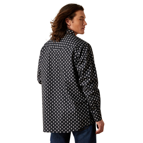 ARIAT FELIX FITTED BLACK PRINT - MENS SHIRT  - 10065785