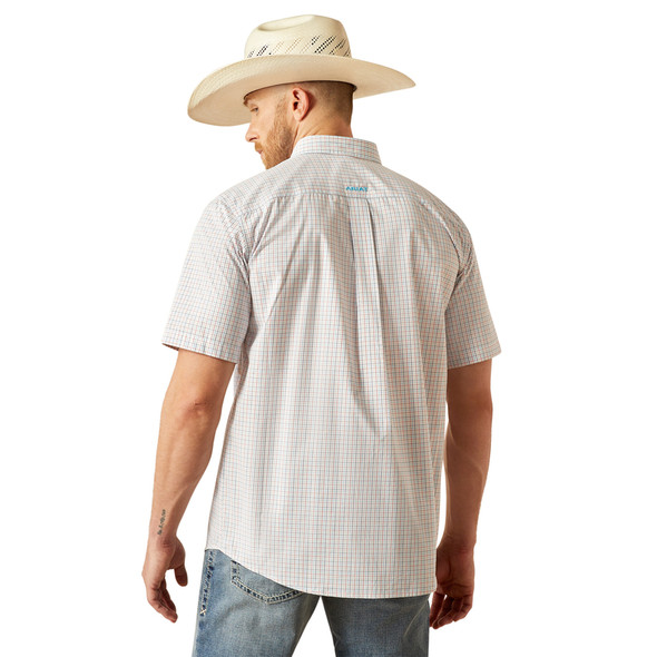 ARIAT PRO SIMON CLASSIC WHITE PLAID - MENS SHIRT  - 10058944