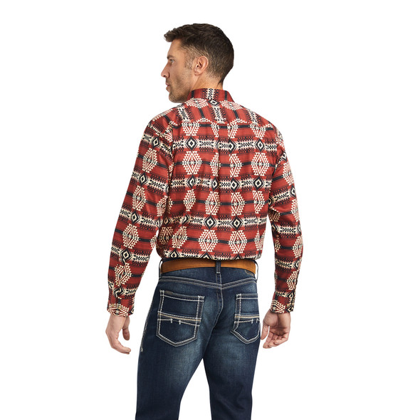 ARIAT KAYLEEN AZTEC SAMBA RED - MENS SHIRT  - 10042331