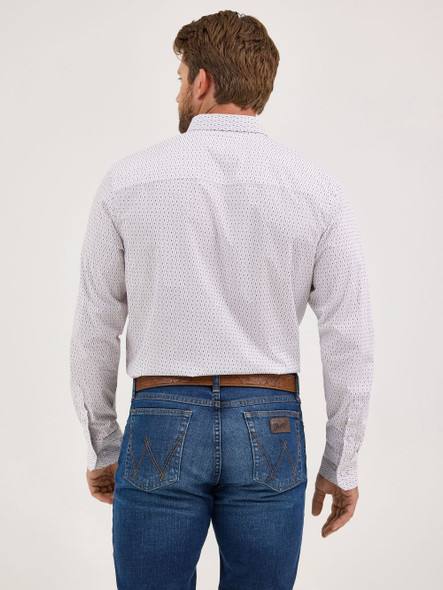 WRANGLER CODY JOHNSON WHITE CROSSBAR - MENS SHIRT  - 112369549