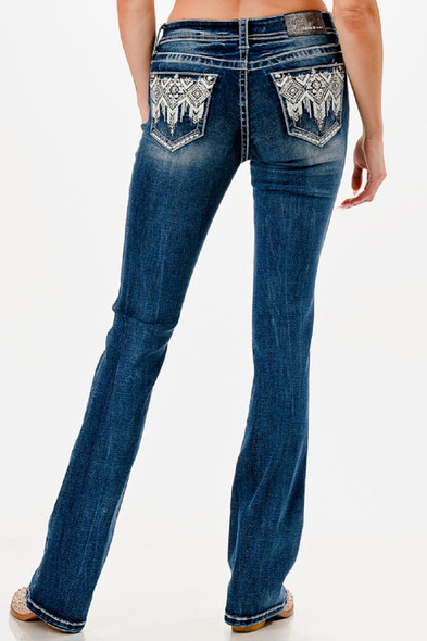 GRACE IN LA 430 AZTEC PRINT - LADIES JEANS  - EB51964