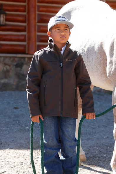 CINCH BONDED BROWN WINDPROOF - KIDS BOYS JACKET - MWJ5710001