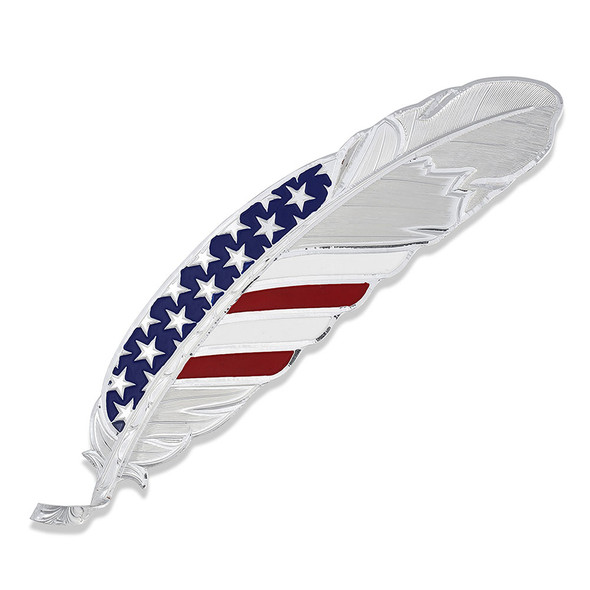 MONTANA SILVERSMITHS USA FLAG HAT FEATHER - HATS ADD-ONS  - HF4692USA