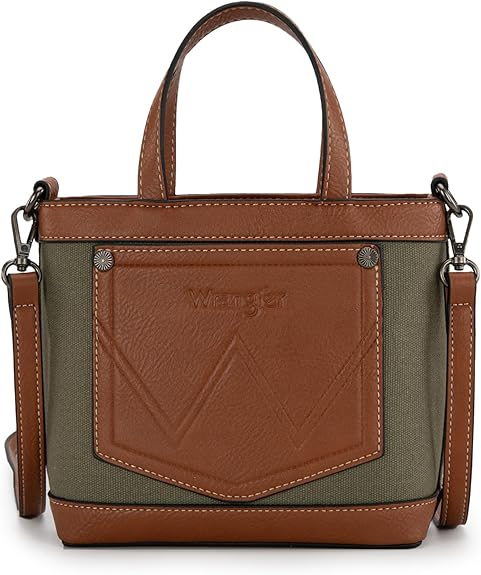 WRANGLER MINI HANDLE ARMY GREEN - LADIES PURSES  - WG142-2005ARMY