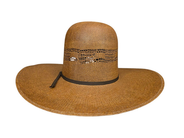 RODEO KING OPEN CROWN 4 1/2" BRIM - HAT STRAWS  - OC BROWN BANGORA