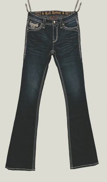ROCK REVIVAL EMRYN B200 DARK WASH BOOT CUT - LADIES JEANS  - RP3365B200L