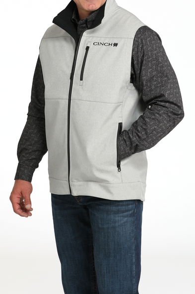 CINCH BONDED SOLID GREY SOFTSHELL - MEN VESTS  - MWV1515027
