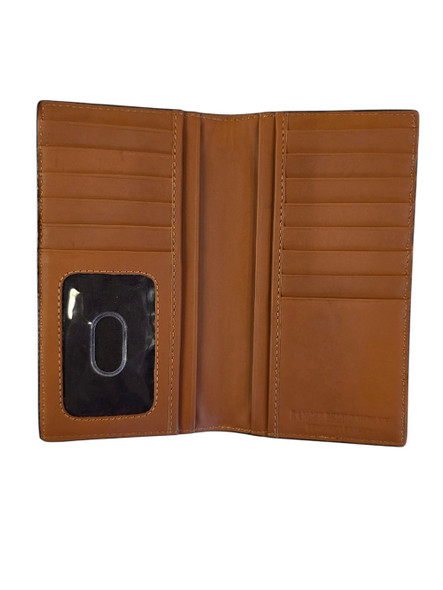 RANGER TOOLED LEATHER BROWN BASKET - ACCESSORIES WALLET  - H-70