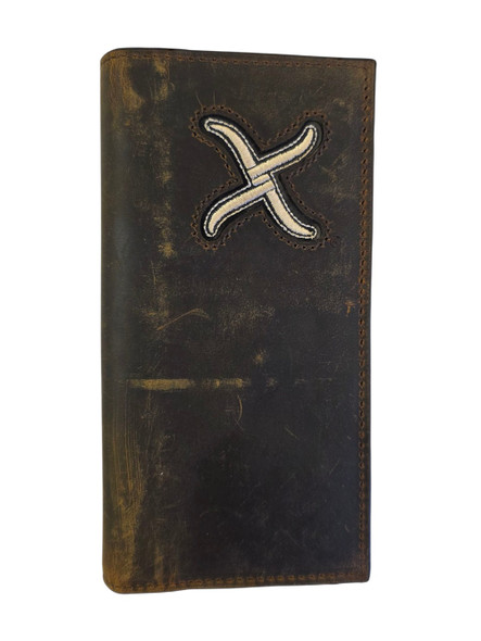 TWISTED X RODEO BROWN WHITE X EMBROID - ACCESSORIES WALLET  - XRC-29