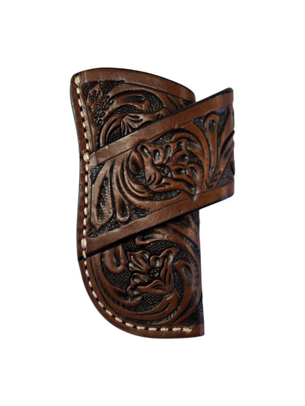 TWISTED X FLORAL COGNAG KNIFE SHEATH - ACC KNIVE SHEATH  - KNC-115