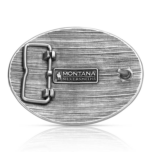 ATTITUDE BY MONTANA SILVERSMITHS ESTABLISHED FAITH CROSS - ACC BUCKLE  - A1073P
