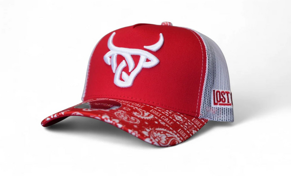 LOST CALF RED BANDANA A FRAME 3D LOGO - HATS CAP  - RED BANDANA A FRAME