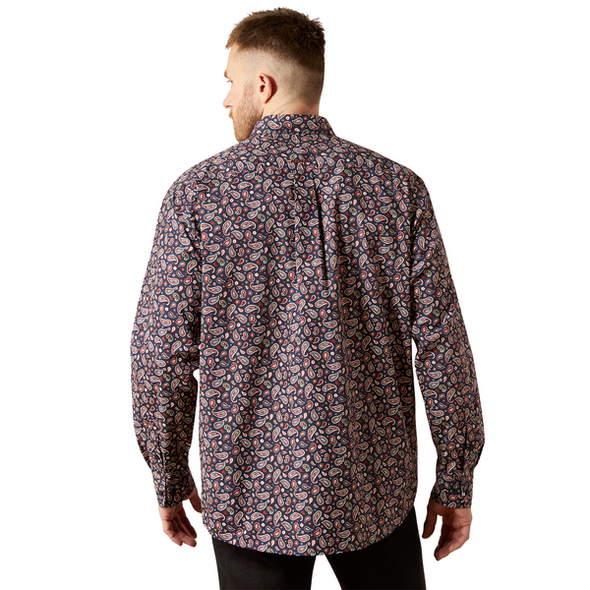 ARIAT NAVY WALLACE PAISLEY PRINT - MENS SHIRT  - 10065793