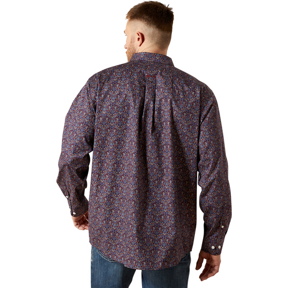 ARIAT WRINKLE FREE BRENDAN BLUE - MENS SHIRT  - 10065805