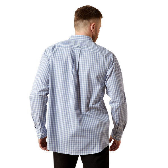 ARIAT WF BRETT FITTED GREY PLAID - MENS SHIRT  - 10065804