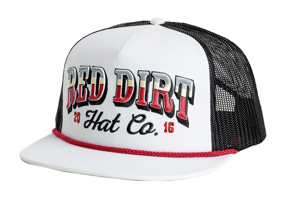 RED DIRT COUNTRIFRIED- WHITE/BLACK - HATS CAP  - RDHC-534