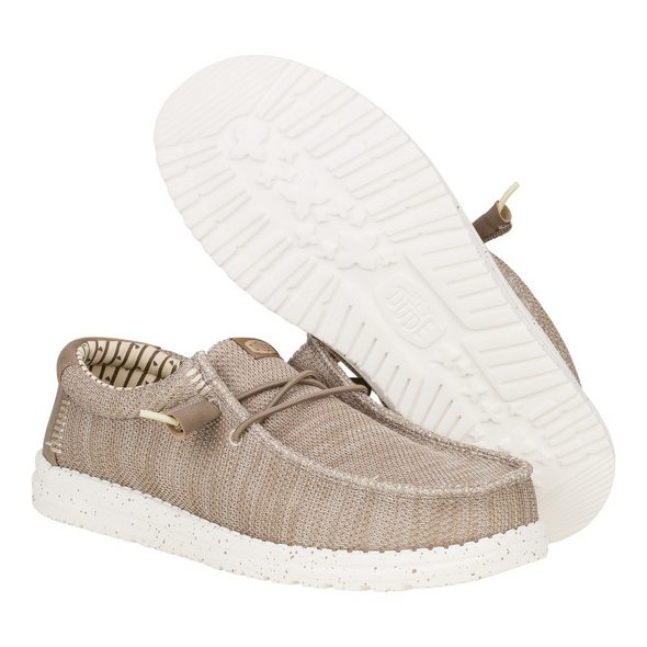 HEY DUDE WALLY STRETCH SOX TAN - FOOTWEAR MEN'S  - 41898-265