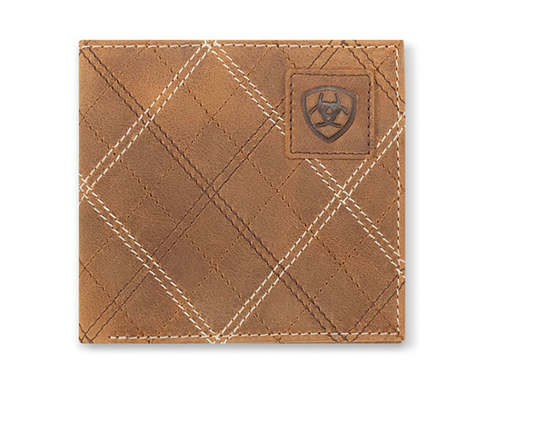ARIAT BIFOLD CROSS STITCH PATCH TAN - ACCESSORIES WALLET  - A3563144