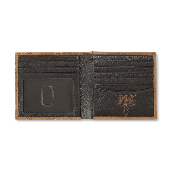 ARIAT BIFOLD CROSS STITCH PATCH TAN - ACCESSORIES WALLET  - A3563144