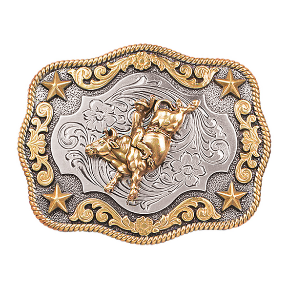 NOCONA YOUTH BUCKING BULL SILVER/GOLD - ACC BUCKLE  - 3798902