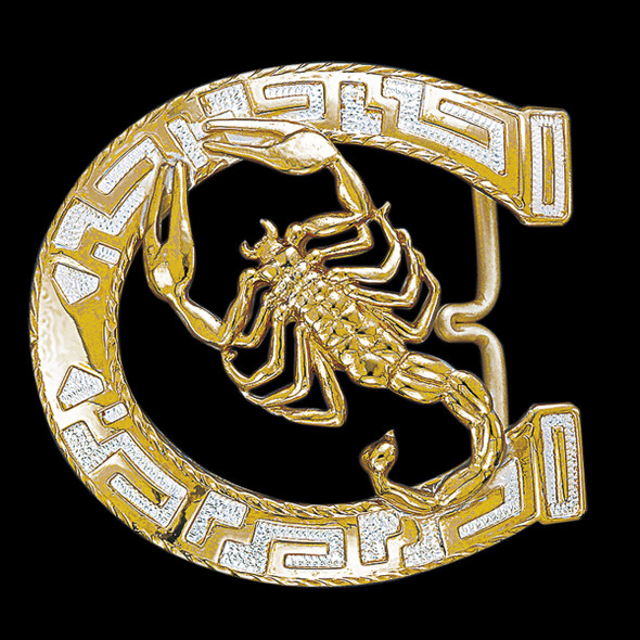 CRUMRINE SIDE HORSESHOE SCORPION BUCKLE - ACC BUCKLE  - C10881