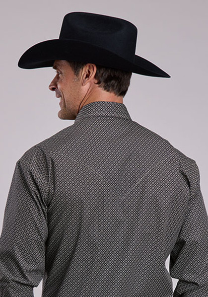 STETSON BLACK GHOST SNAP PRINT - MENS SHIRT  - 11-01-0425-1047BL