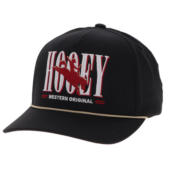 HOOEY "WILD RIDE" BLACK LOGO - HATS CAP  - 2569T-BK