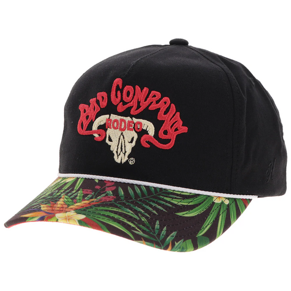 HOOEY BAD COMPANY BLACK FLORAL - HATS CAP  - BC003T-BKFL