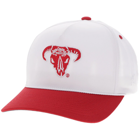 HOOEY BAD COMPANY WHITE/RED - HATS CAP  - BC001T-WH