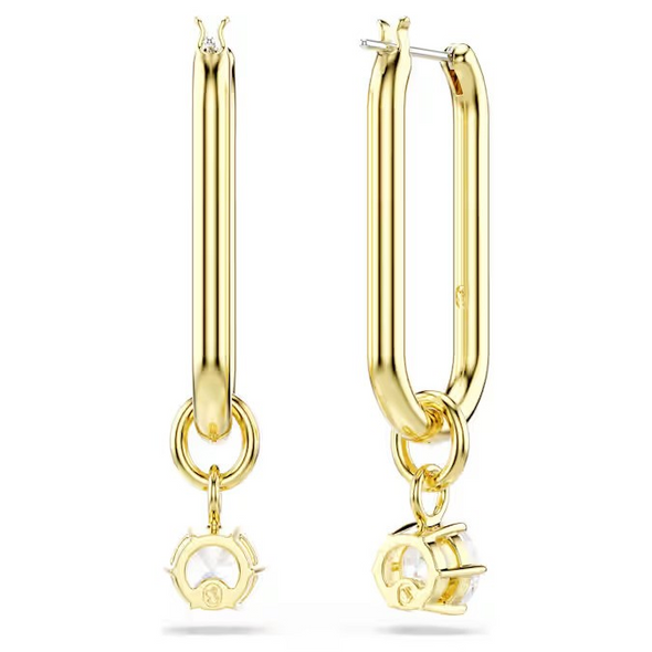 SWAROVSKI CONSTELLA DROP HOOP WHITE/GOLD - ACCESSORIES JEWELRY EARRINGS - 5728587