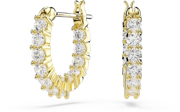 SWAROVSKI MATRIX VITTORE HOOP WHITE GOLD - ACCESSORIES JEWELRY EARRINGS - 5734475